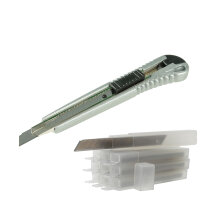 Abbrechmesser 9 mm Aluminium Cuttermesser + 50 x...